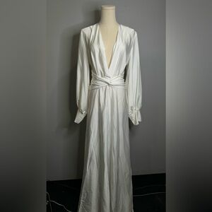 Boohoo Satin Front Twist Maxi Dress | US Size 8